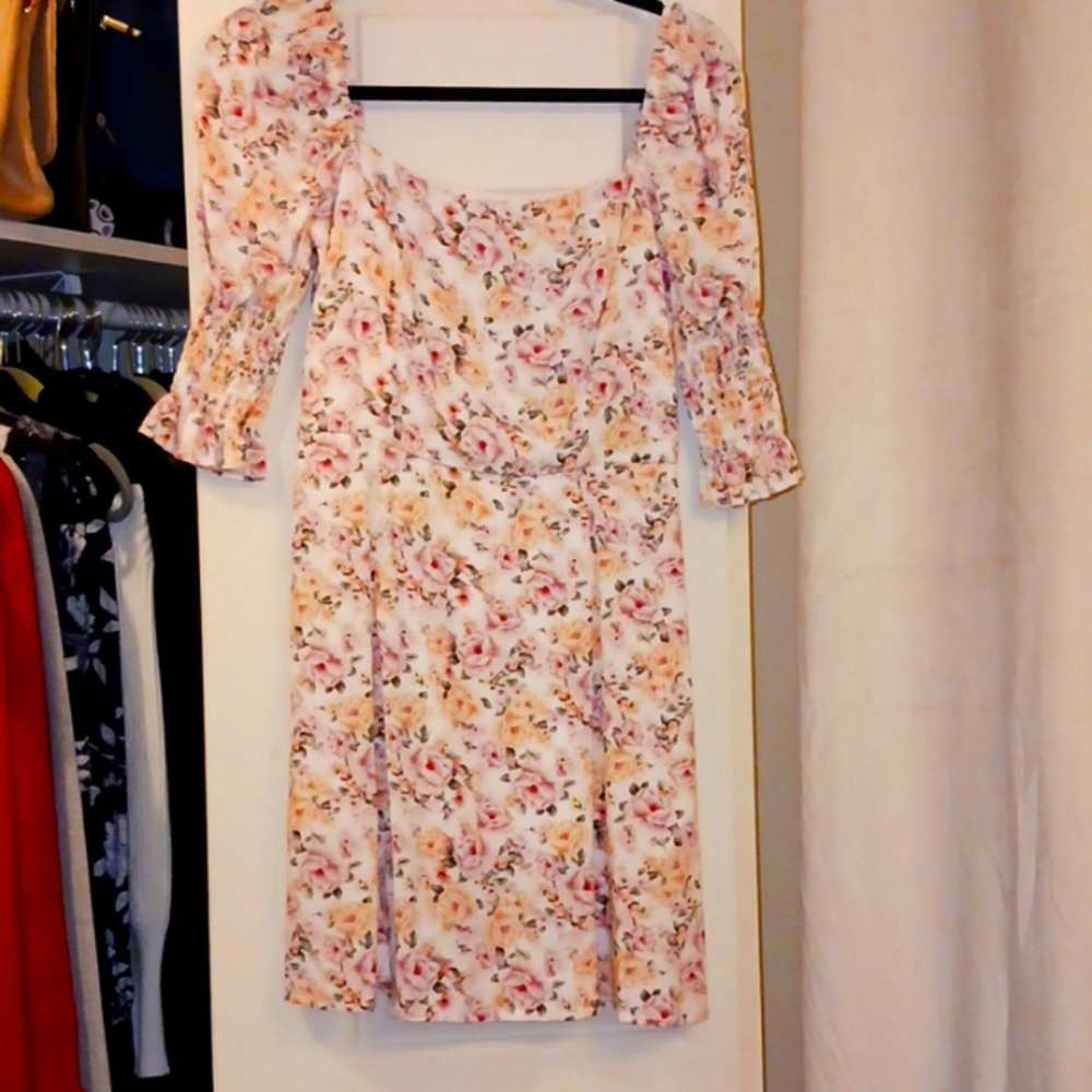 NWT Rose printed floral dress